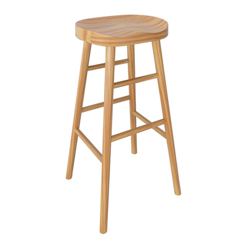 Modern Rectangle Pub Table Set 1/2/4 Pieces Wooden Counter Table with Backless Stools