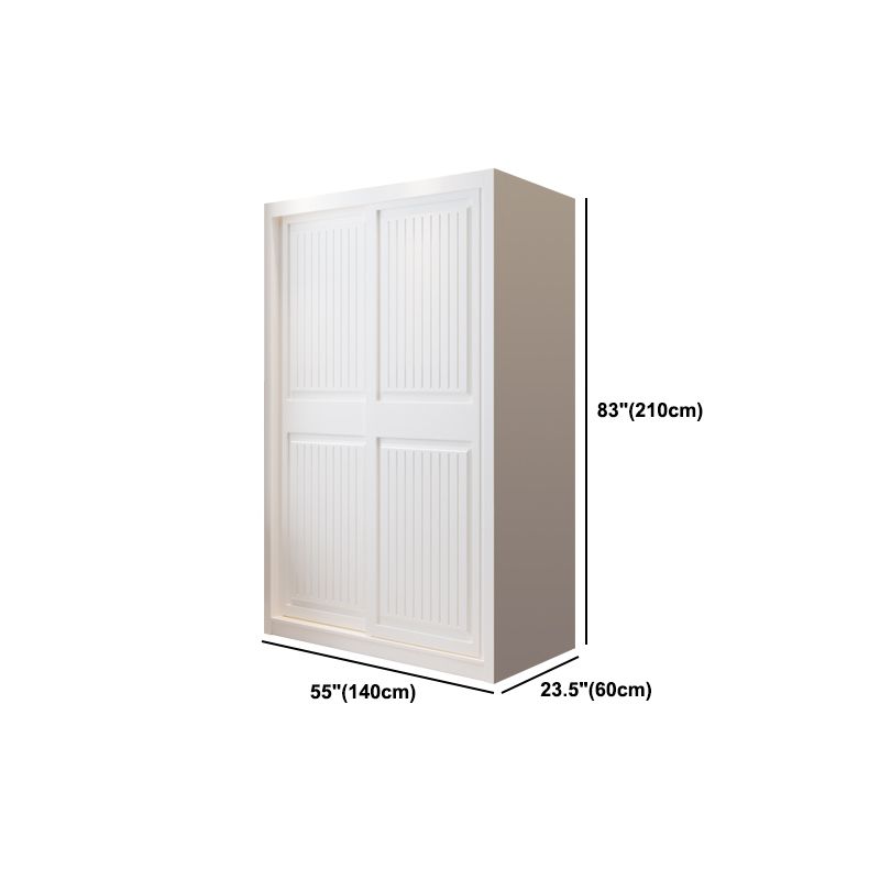 White Engineered Wood Wardrobe Cabinet Modern Wardrobe Armoire