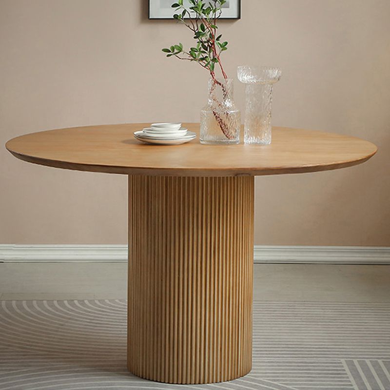 Contemporary Solid Wood Dining Table Round Dining Table for Dining Room