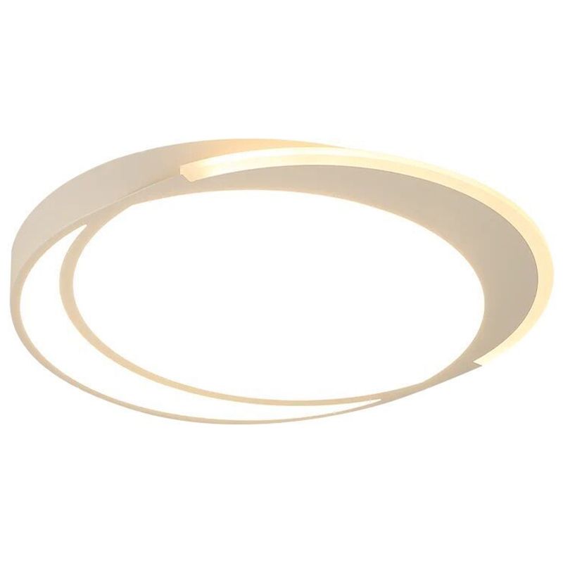 Circle Acrylic Flush Mounted Ceiling Light Minimalistic LED White Flushmount Ceiling Lamp