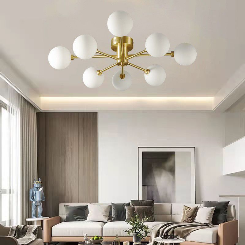 Modern Metallic Ceiling Light Globe Flush Mount Lighting for Foyer