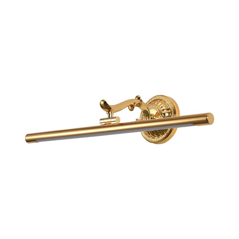 LED -muurlicht met langwerpige metalen schaduw Classic Badkamer ijdelheid verlichtingsarmatuur in brons/goud, 16 "/21,5" /25,5 "breed