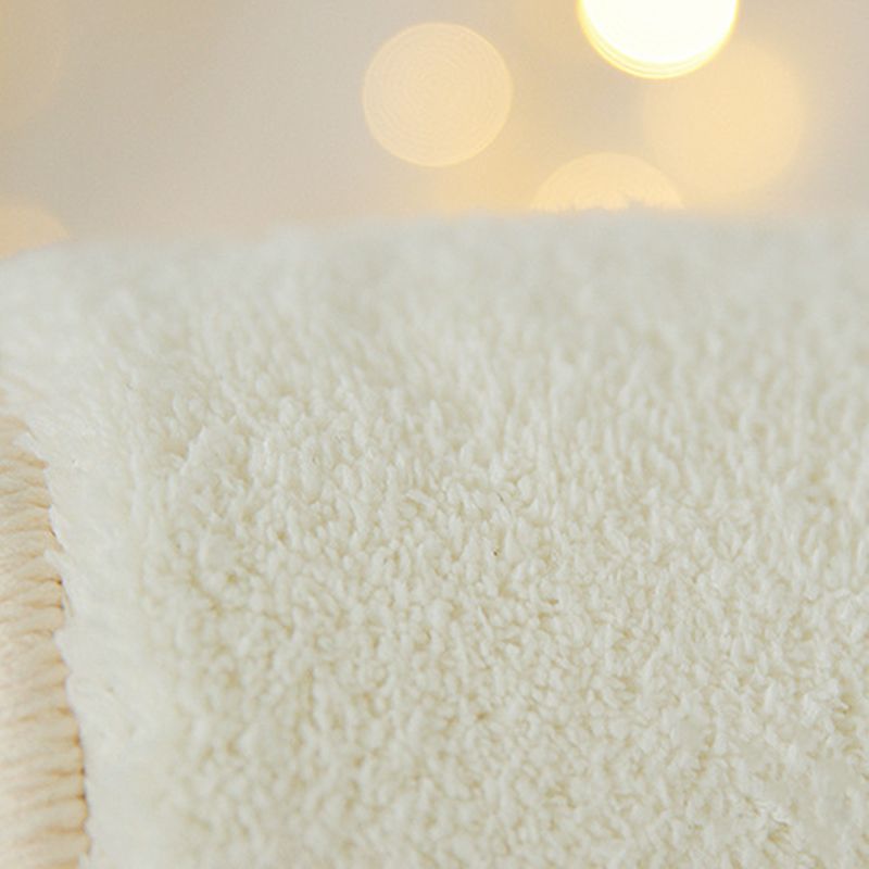 White Casual Rug Polyester Stripe Rug Non-Slip Backing Rug for Drawing Room