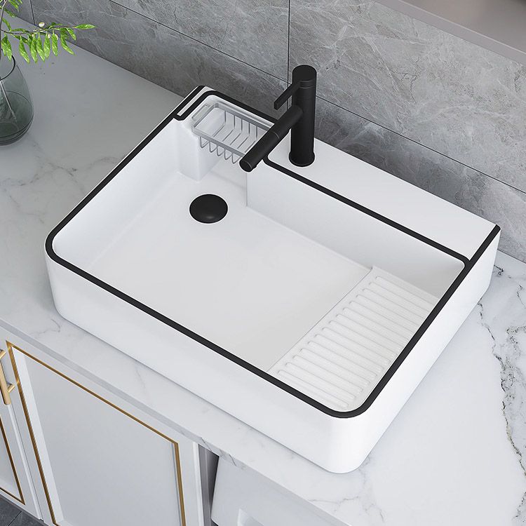 Porcelain Trough Bathroom Sink Traditional Trough Bathroom Sink With Basin