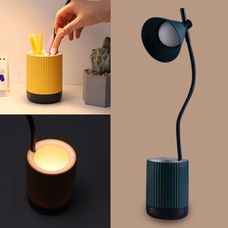 Lampada a LED LED LED a LED flessibile Macaron Plastic Kids Room Room Light con ombra e supporto per penna