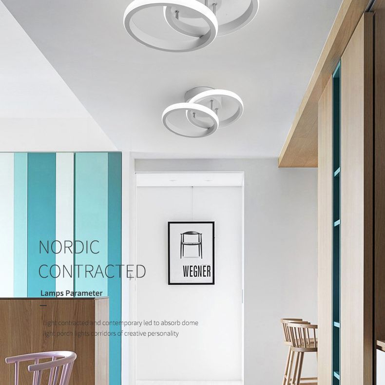 Led Semi Flush Ceiling Lights Contemporary Minimalism Acrylic Ceiling Light Fixtures for Hallway