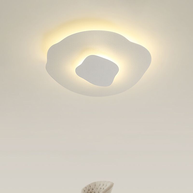LED Modern Metal Flush Mount Geometric Shape Ceiling Light for Bedroom