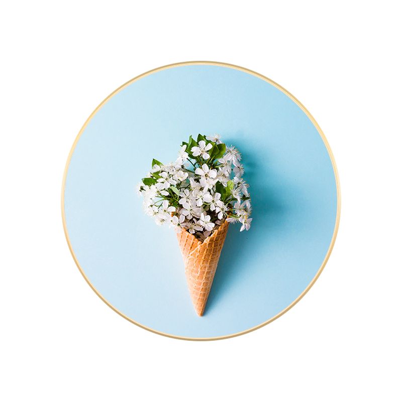 Blue Nordic Style Painting Botanical Canvas for Bathroom, Multiple Sizes Available