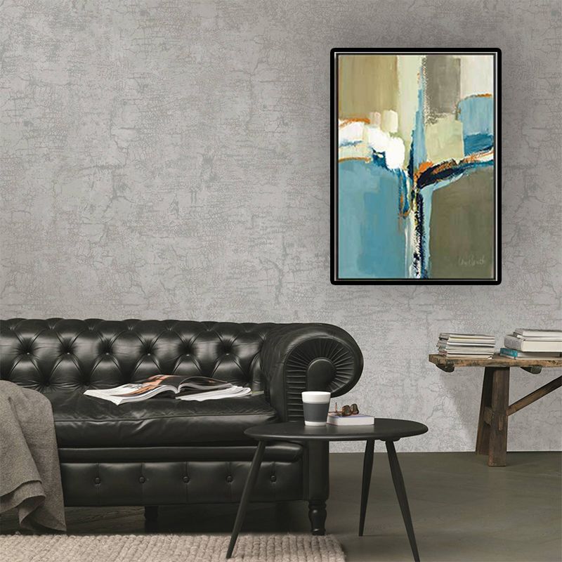 Canvas Blue Wall Decoration Modern Style Abstract Wall Art Print in Blue for Home
