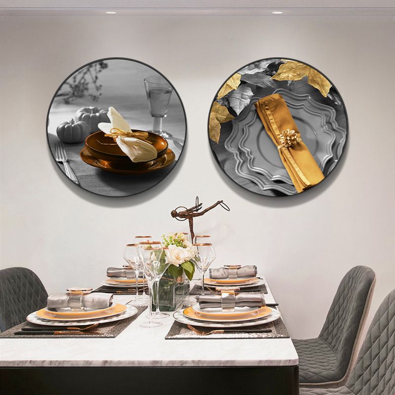 Tableware Wrapped Canvas for Kitchen Photography Wall Art Print, Multiple Sizes Options