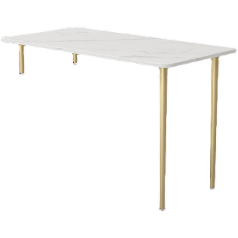 Contemporary Style Stone Office Desk Rectangular Shape Task Desk with 4 Legs