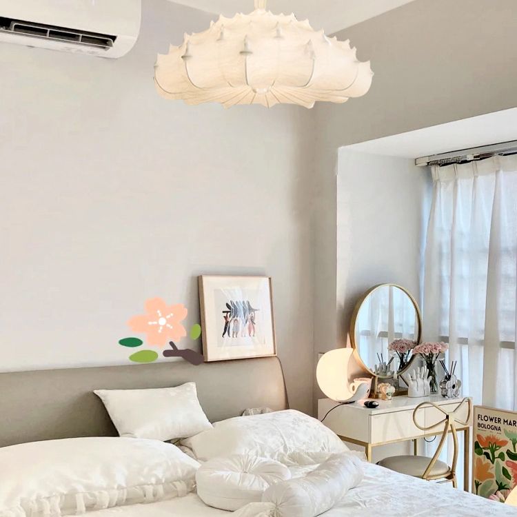 Schattierte Wohnzimmer Decken Deckenpendelleuchte Leichtmodell Designer Anhängerleuchte in Weiß