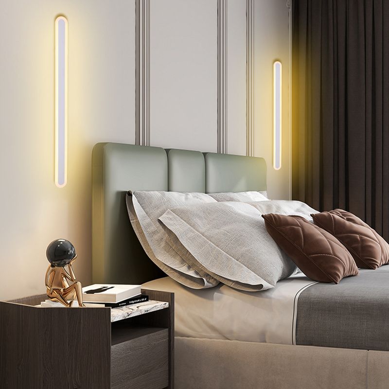 1 Light Linear Wall Mount Light Fixture Modern Wall Lamp Metal Wall Sconces