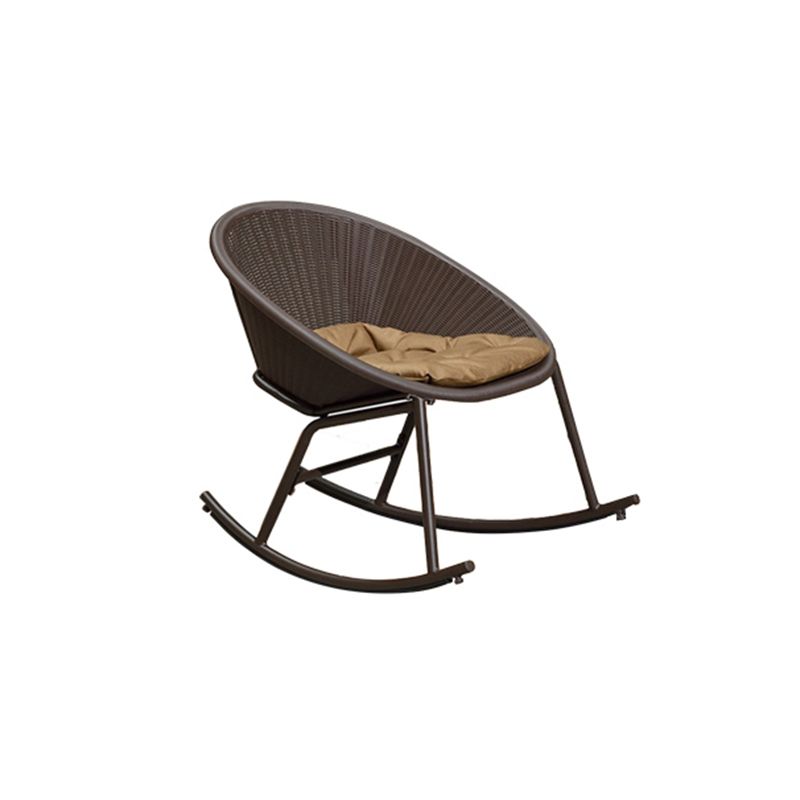 Reclining Dark Rocking Chair Modern with Padded Seat Rocker Chair 26" x 34.7" x 30.7"