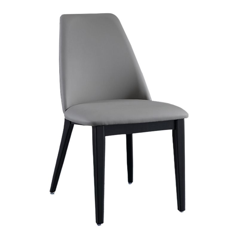 Chaise d'appoint de restaurant en cuir industriel Chaise de salle à manger Parsons au fini mat (Ensemble de 2)