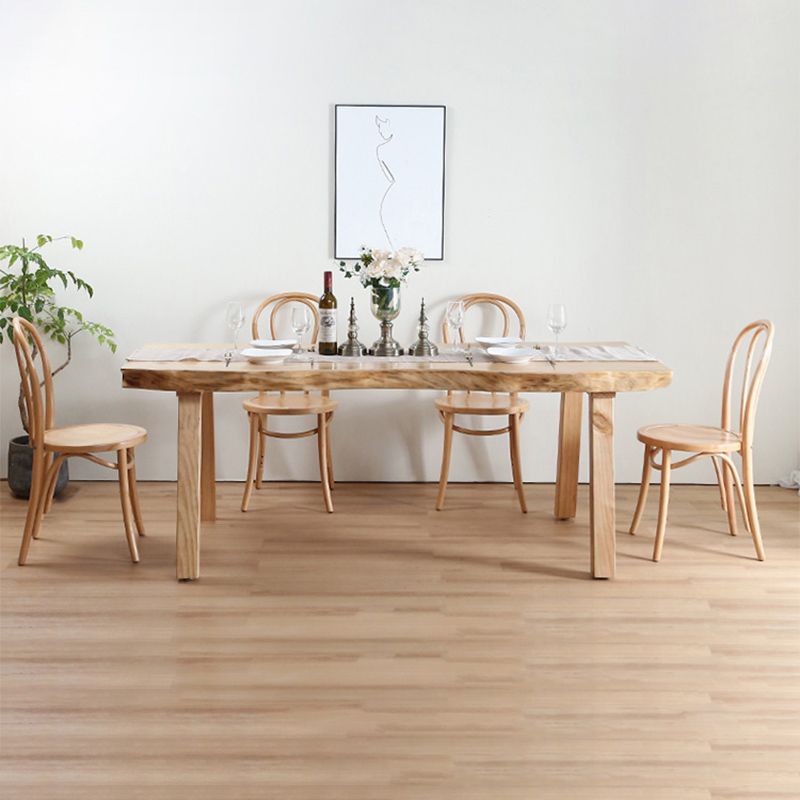 Rectangle Dining Table Set 1/4/5/6 Pcs Pine Solid Wood Dining Table and Chairs