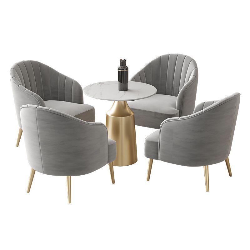 Glam 1/3/5 Pieces Dining Room Set Sintered Stone Dining Table
