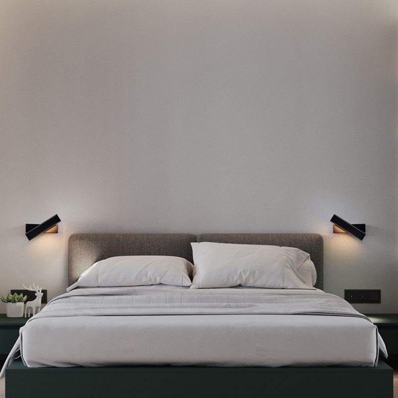 Rectangle Shape Metal Wall Lighting Idea Modern Style 1 Light Wall Light Fixture