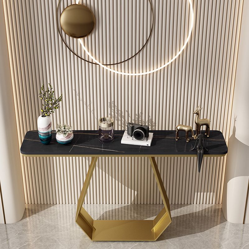 11" Wide Stone Contemporary Console Table Rectangle Accent Table