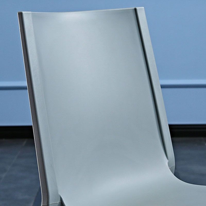Plastic Scandinavian Kitchen Dining Room Side Chair Solid Back Chair