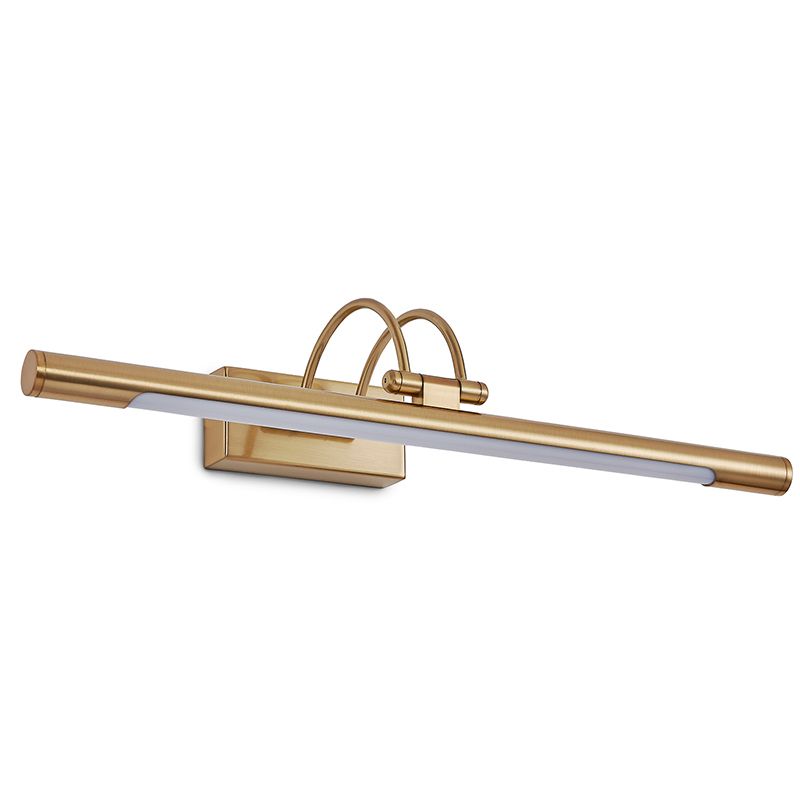 Minimalistic LED Wall Sconce Lighting Tubular Adjustable Vanity Light with Plastic Shade