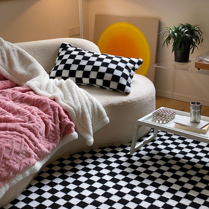 Brown Modern Rug Geometric Pattern Polyester Area Rug Stain Resistant Rug for Home Decor