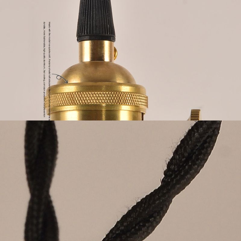 1-Lights Macaroon Style Simplicity Wall Lamp Metal Cone Shade Bedroom Sconce Light with Brass Rotary Switch