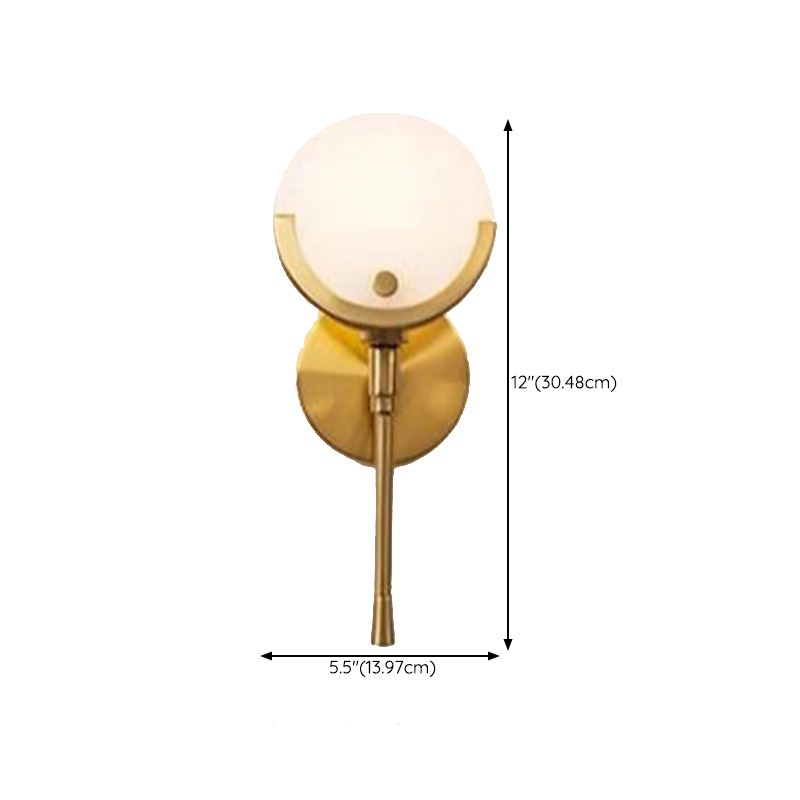 Single Golden Modernism Wall Mounted Sconce Shaded Wall Light for Dining Room