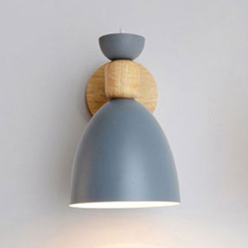 1 Light Wall Sconce Modern Macaron Style Metal Wall Lighting for Living Room