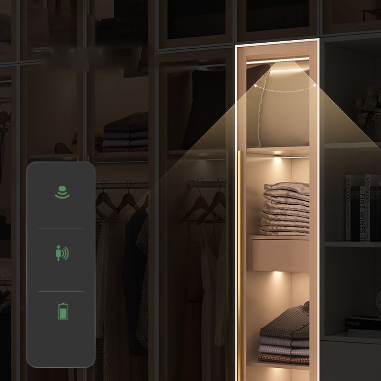 Glass and Wood Wardrobe Cabinet with Shelves Modern Wardrobe Closet