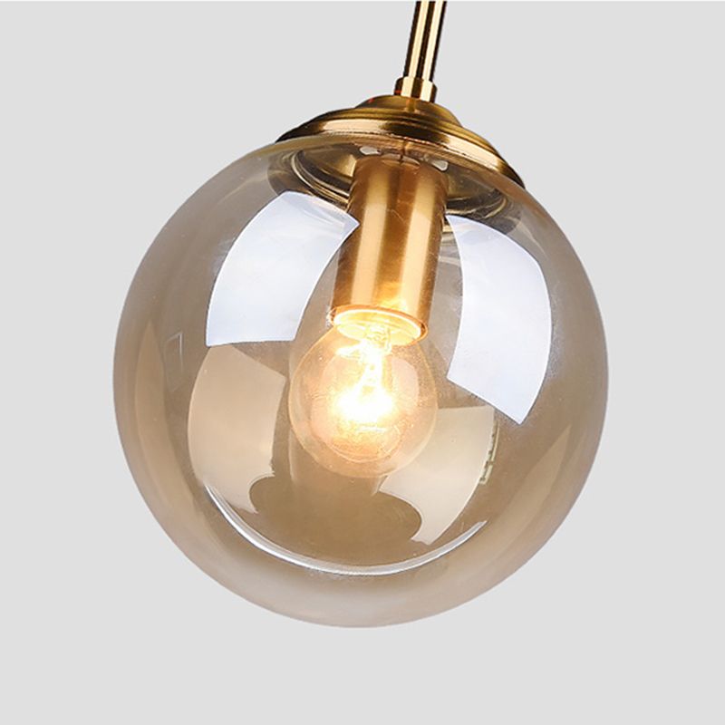 1 Lichte bol hangende plafondlampen industriële stijl glazen hanglamplichtwedstrijden voor restaurant