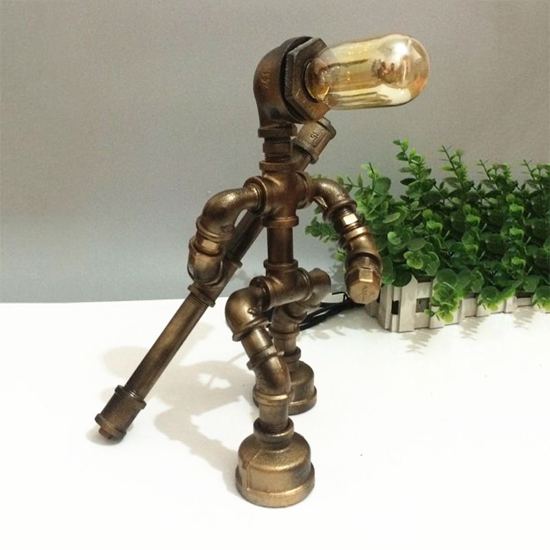Robot Design Coffee Shop Table Light avec tuyau de plombe
