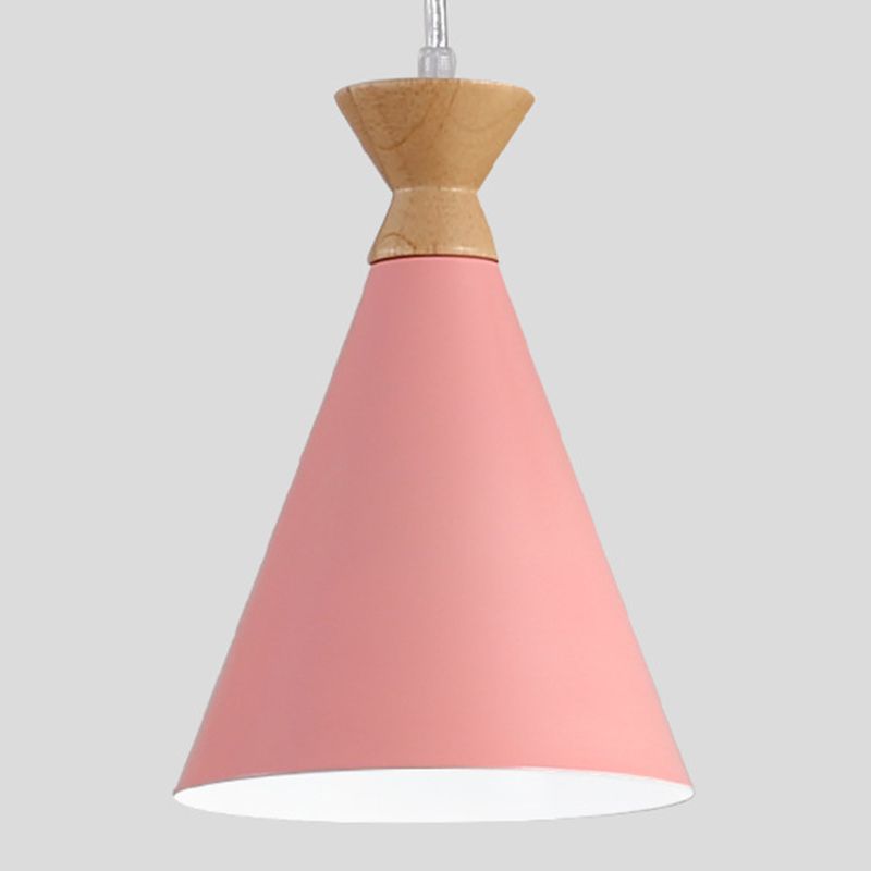 Modern Style Cone Shade Hanging Light Metal 1 Light Hanging Lamp for Bedroom