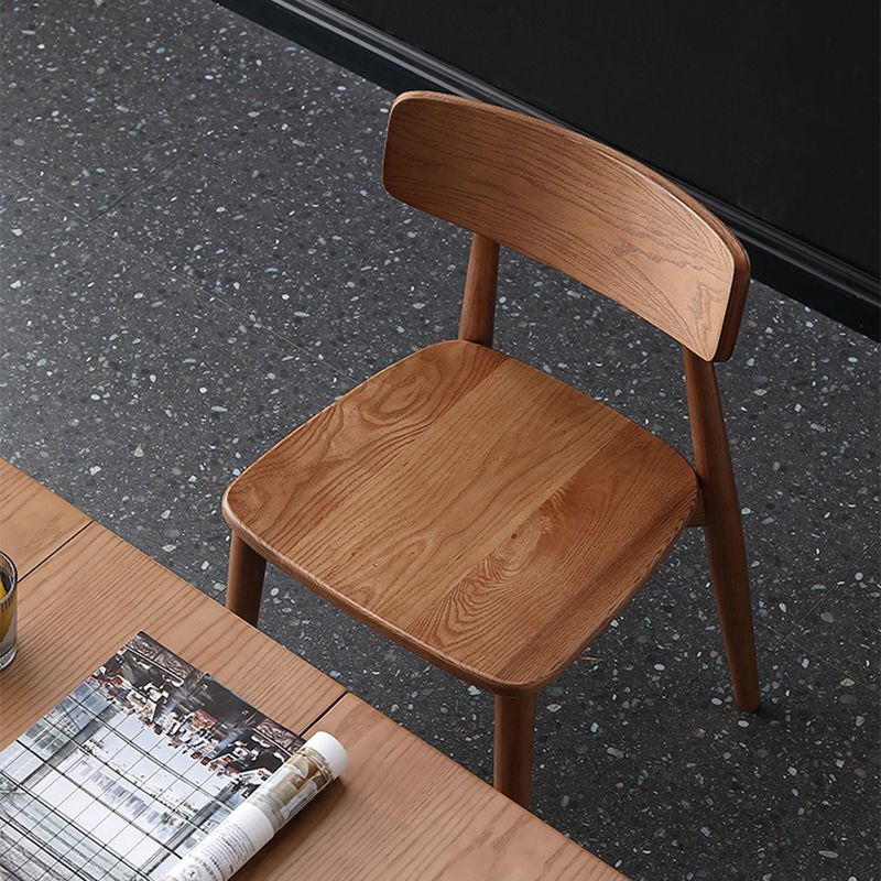 Hedendaagse houten eetkamerstoel Open Back Dining Side Chair (set van 2)