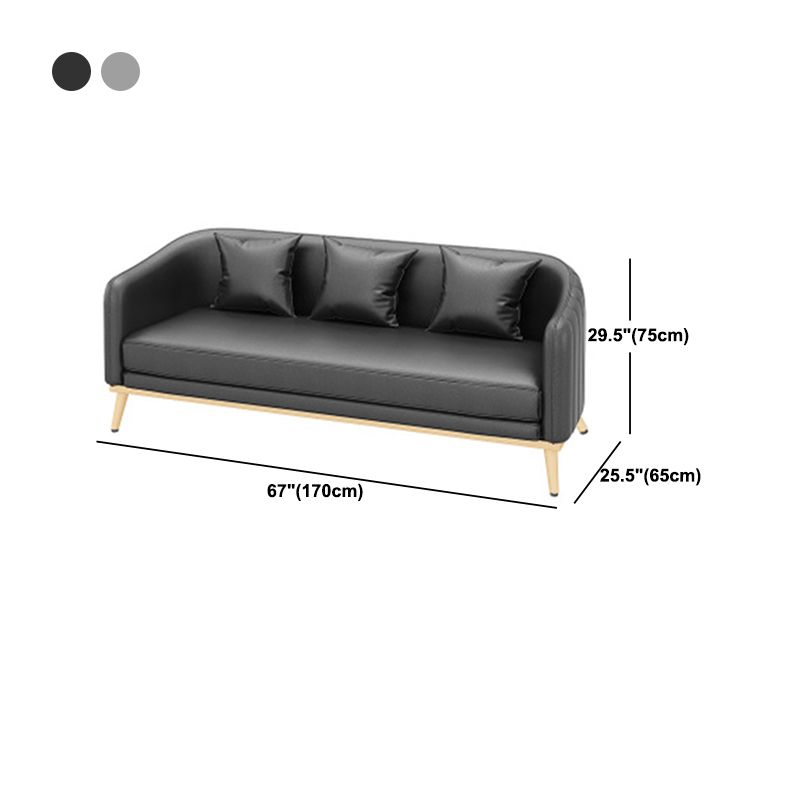 25.59" W x 29.52" H Sloped Arm Sofa Contemporary Standard Sofa with Tight Back