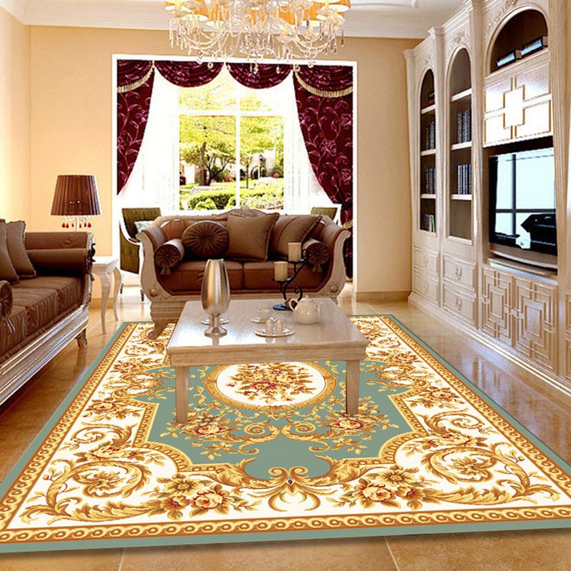 Alfombra retro con estampado floral Multi-Color Rug Rug Anti-Slip Máter de interiores lavable para salón para salón
