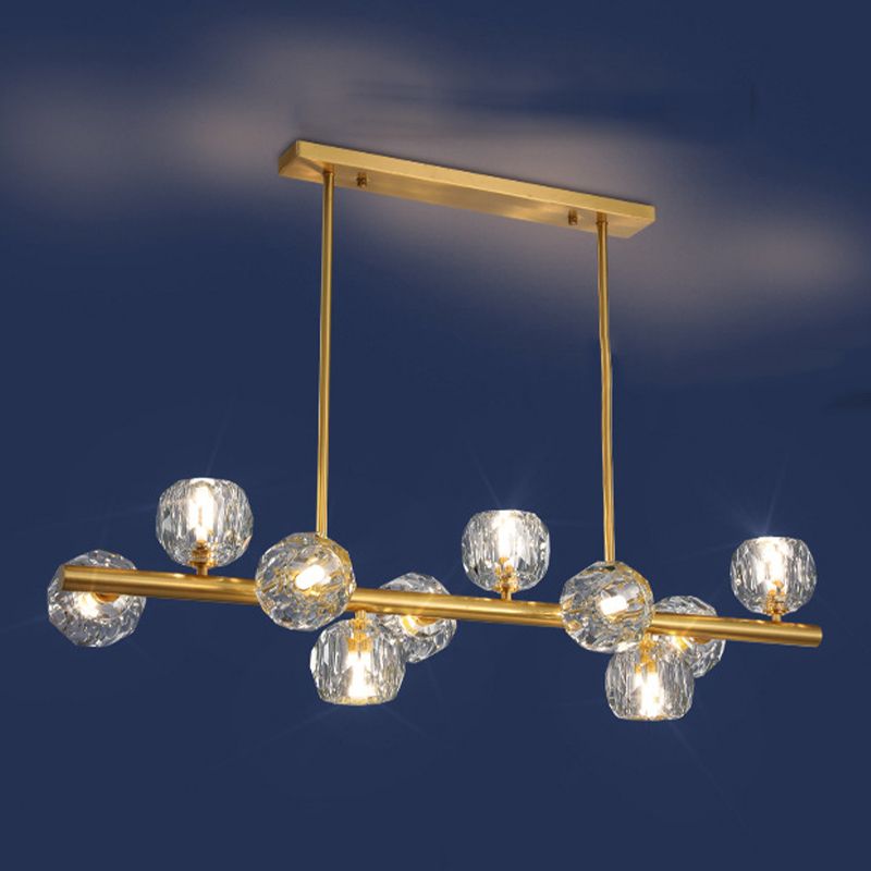 Modernist Ball Shape Island Pendants Crystal Pendant Lights for Dining Room