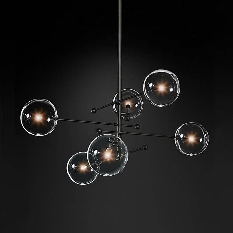 Globe Pendant Lights Modernism Glass Pendant Lighting Fixtures for Living Room