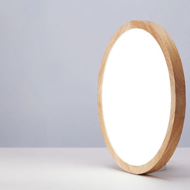 Legno Rotondo Flush Light Light Modern Single Light Flush Massimale Light Fixtures in Brown