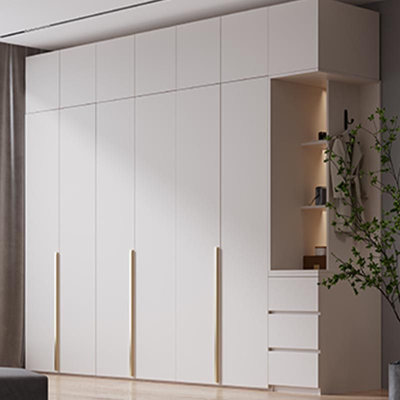 Bedroom Storage Cabinet with Hinged Door Manufactured Wood Modern Cabinet