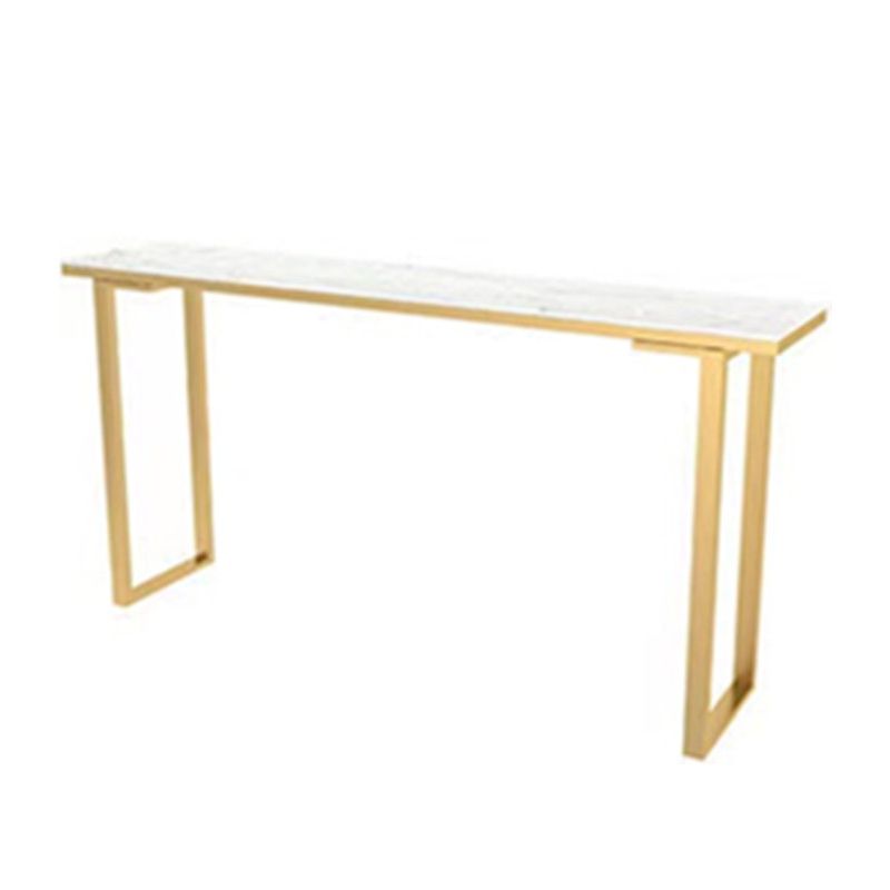 Glam Indoor Counter Wine Table White Marble Gold Base Counter Height Dining Table