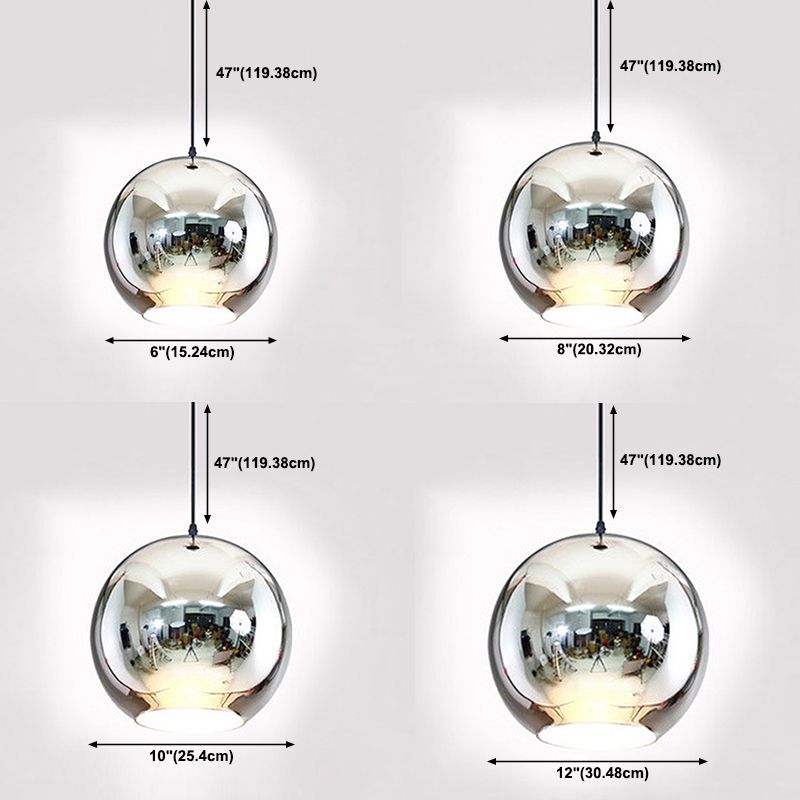 Forma de la pelota Luz colgante de vidrio Luz de colgante de estilo simple moderno para sala de estar