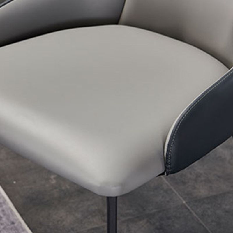 Silla tapizada con respaldo hogareño contemporáneo del comedor del metal del sillón