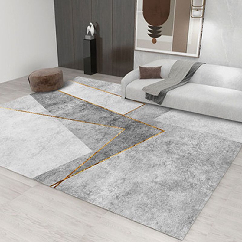 Contemporary Geometric Pattern Carpet Polyester Indoor Rug Pet Friendly Area Rug for Home Decoration