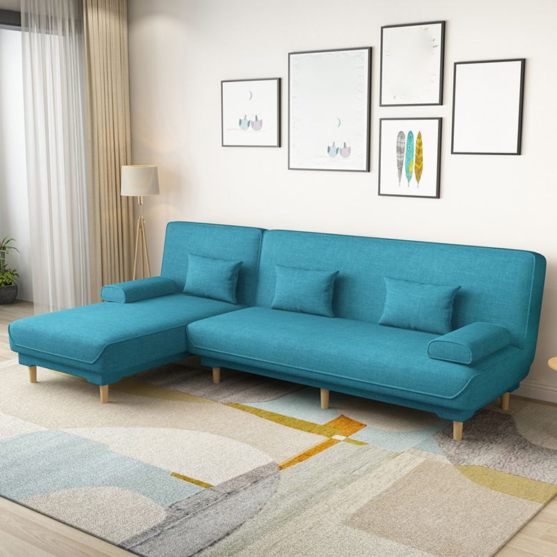 Modern Fabric/Faux Leather Sofa with Pillow Top Arm for Living Room