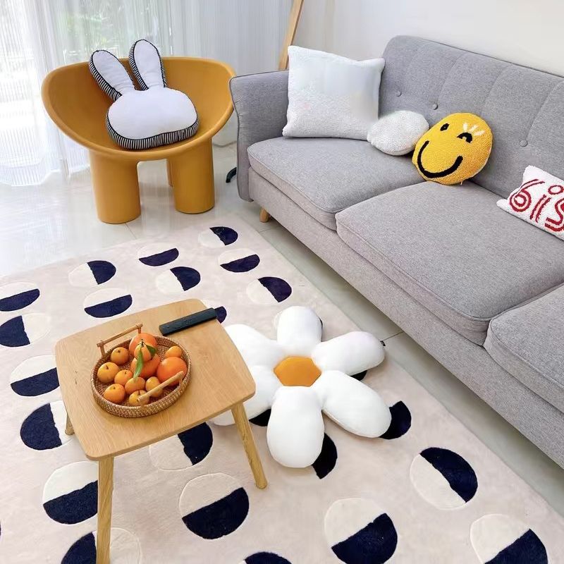 Khaki Tone Geometric Rug Leisure Polyester Area Rug Stain Resistant Carpet for Home Decor