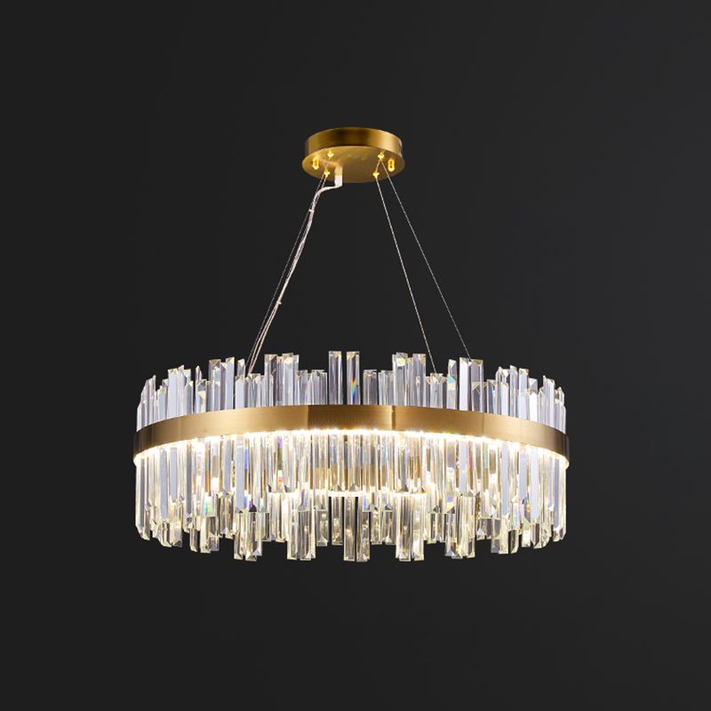 Moderno lampadario a pendente a pendente orbicolare sospeso di illuminazione cristallo