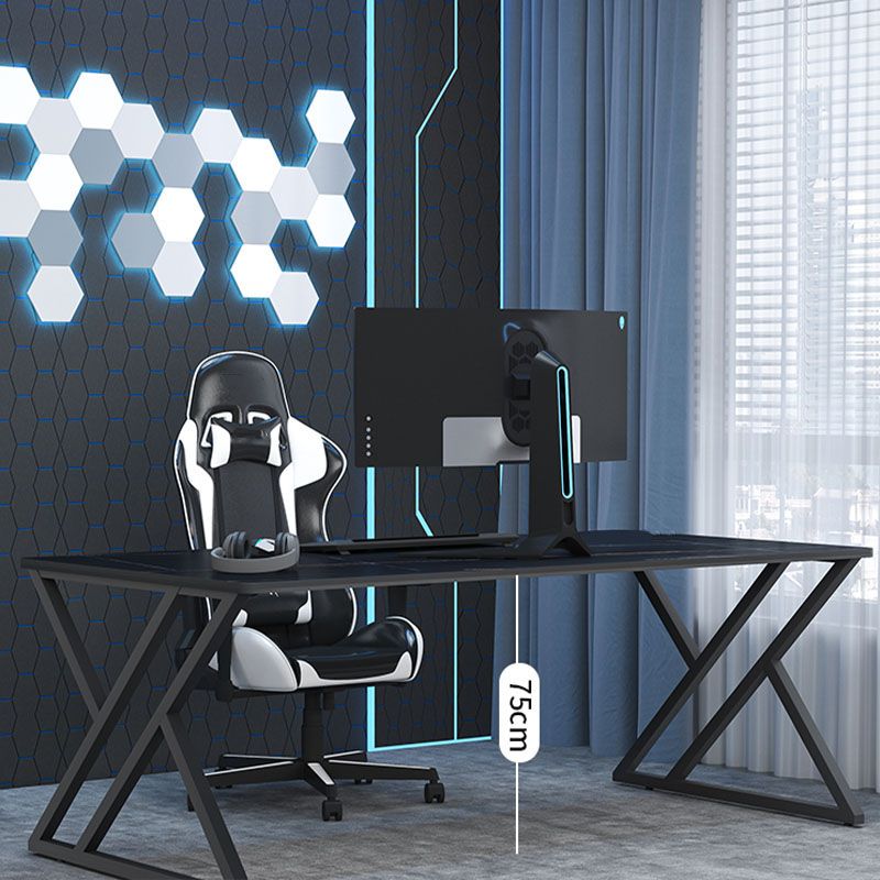 Rectangular Sintered Stone Office Desk Modern Home Writing Desk with Metal Legs