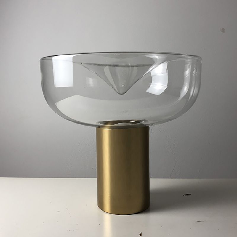 Bowl Night Table Lamps Modern Style Glass 1 Light Table Lamp for Living Room
