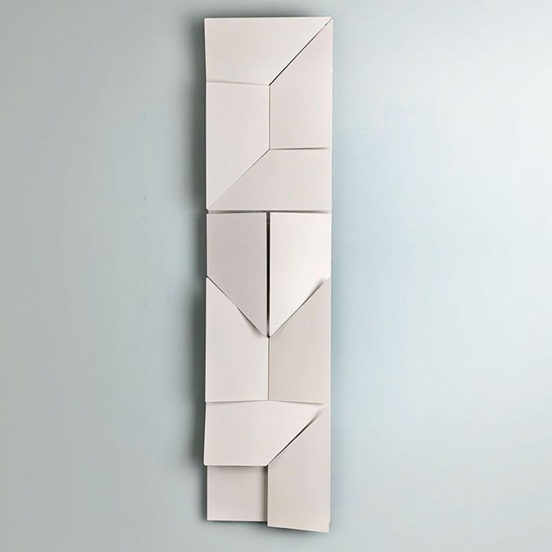 Luce da parete geometrica bianca Sconcetti di luce moderna in metallo funzione con palette di funce in metallo